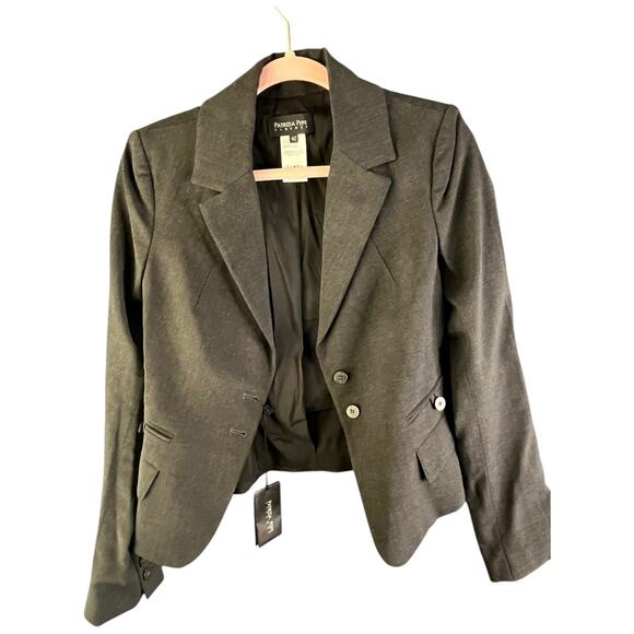 Patrizia Pepe Italy gray 2-button blazer w/ pockets virgin wool size 42 US 6 NWT - Picture 1 of 6